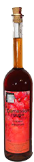Bouteille de la liqueur de damasson rouge